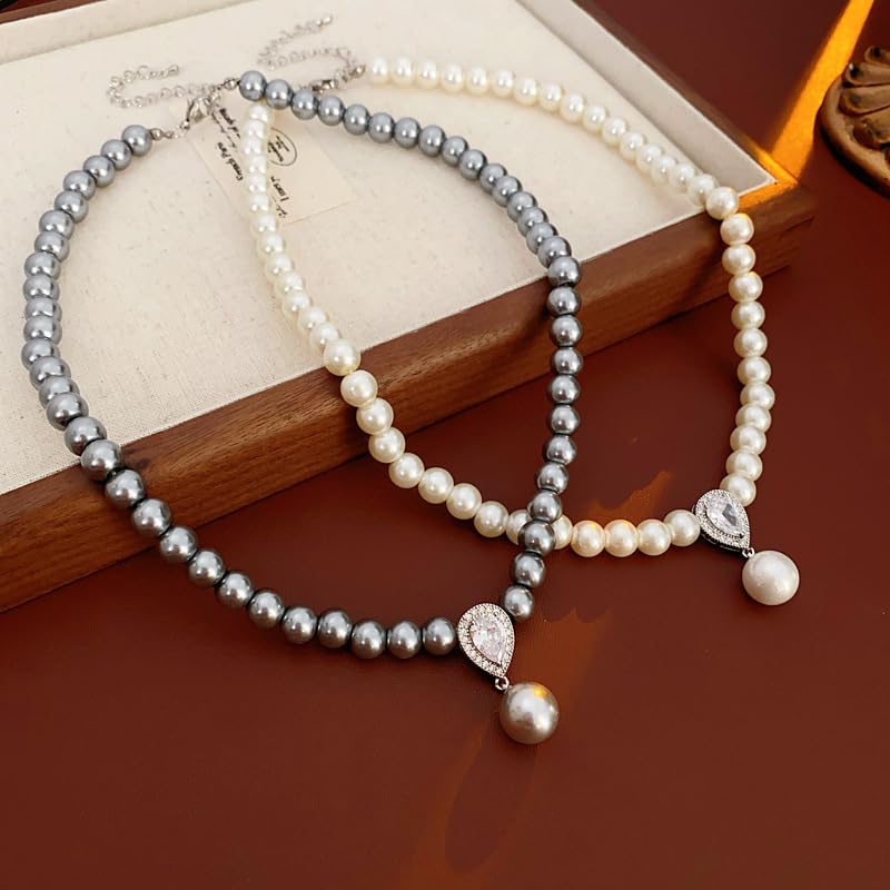 Collier de perles en zircon à offrir | Chaîne de clavicule élégante