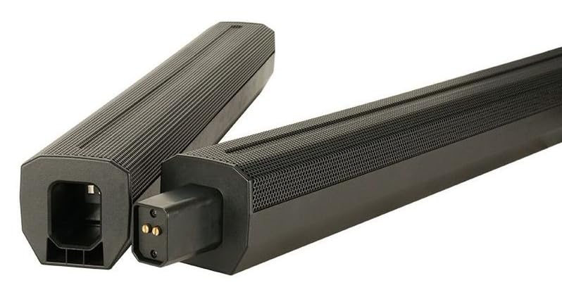 Audiosavings Bundle: (2) Avante Audio Achromic AS8 ACDC 1000W Powered Active Column PA System Black Bundle with Rockville RFSSW White DJ Event Facade 80