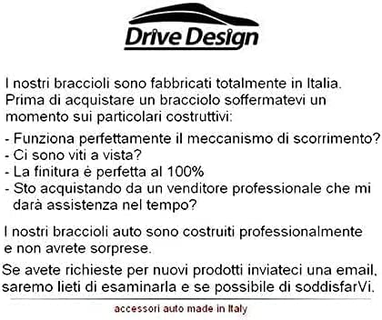 Drive Design Bracciolo Compatibile per Citroen C3 Aircross (2021-2024) in Tessuto Nero - Versione Tunnel con SERRANDINA Montaggio Senza Viti