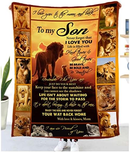 Personalized Throw Blanket to My Husband From Wife, Super Soft Blanket Message Letter Printed Quilt Warm Fleece Blanket for Bed Sofa Christmas Birthday Gift