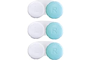 3-Pack Light Blue Contact Lens Case for Travel or Daily Use