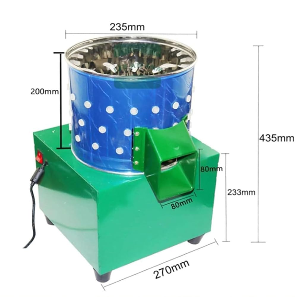 Desplumador comercial de aves de corral de 60 W, 550R/Min de acero inoxidable para pollo, pato, pavo