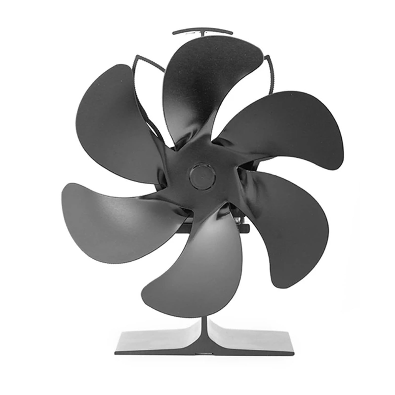 Ventilador De 6 Estufas Alimentado Por Calor Con Termómetro For Leña For Quemador Que Ahorra Espacio Y Dispersa El Manera Eficiente Vientos Fuertes(Bronze)