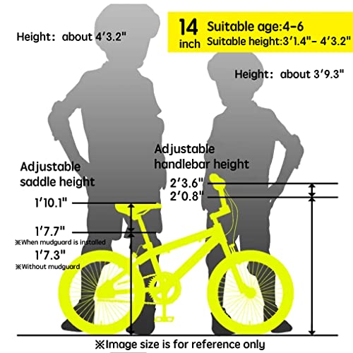 Panther Kids Bike 4-10 Years Old Boys Girls Freestyle Bicycle 14 16 Inch With Training Wheels For Toddlers And Kids Magnesium Alloy Frame Weight 7Kg (Beige, 14 Inch) #TOP3