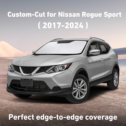 Image of EcoNour Windshield Sunshade Compatible for Nissan Rogue Sport 2017-2022 2023 2024, Sun Visor for Front Windshield & Window Sun Shade Cover, UV Heat Blocker & Protector, Car Accessories