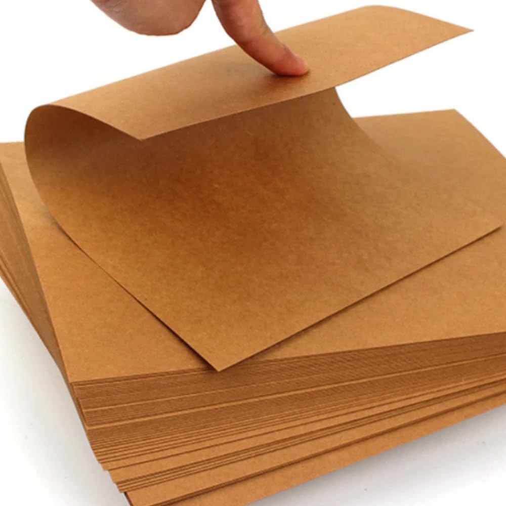 Ewtshop® Lot De 50 Feuilles De Papier Kraft Naturel Format A4 - 9