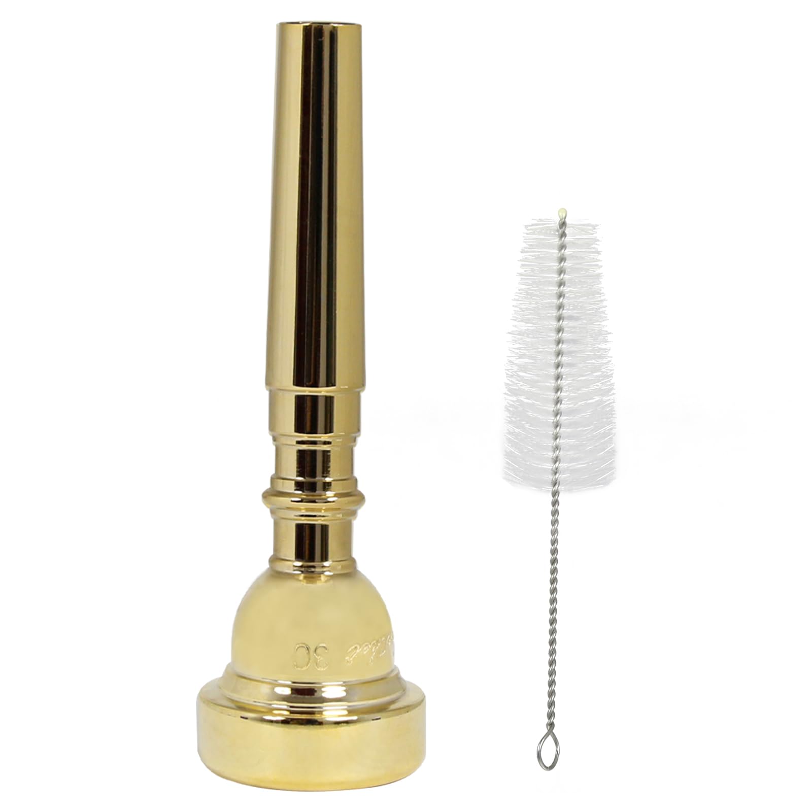 Embouchure De Trompette En Métal Taille 3C - Or - Son Enrichi Et Assombri - Pour Débutants Et Confirmés