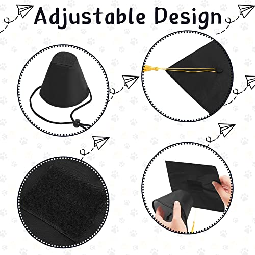 2 Pieces Pet Graduation Caps Black Dog Graduation Hats With Grad 2023 Dog Graduation Bandana Scarf Pet Cosplay Glasses Set For Small Medium Large Dogs Cats Graduation Party Dress Costume Accessory #TOP3