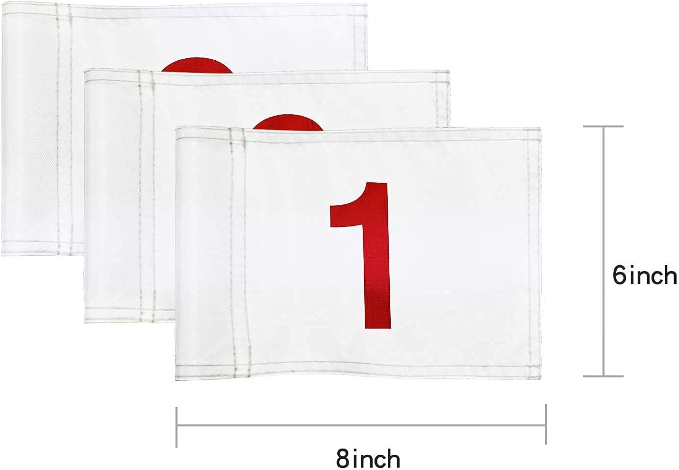KINGTOP Golf Flagstick Mini, Putting Green Flag for Yard, 3 Feet Flagpole 2-Section Design, Golf Pin Flags Hole Cup Set, 6" Putting Cup, Numbered# 1-6