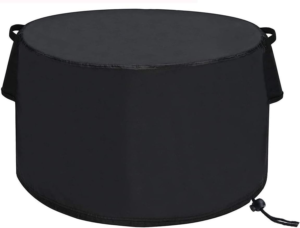 TheElves Fire Pit Cover,32 Inch Round Firepit Covers Patio Gas Fire Table Covers for Gas Fire Table - 32x16 Inch : Patio, Lawn & Garden