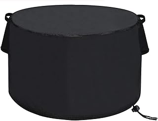 TheElves Round Fire Pit Cover Round,40 in Fire Pit Covers Firepit Covers Patio Gas Fire Table Cover for Gas Fire Table - 40 x 20 Inch