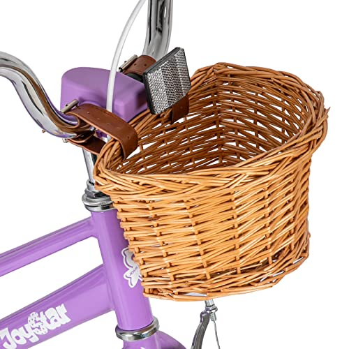 JOYSTAR 16 Zoll Kinderfahrrad für Kleinkinder 5-7 Jahre Mädchen, Mädchenfahrrad mit Stützrädern & Korb, Kinderfahrrad Lila – Bild 8