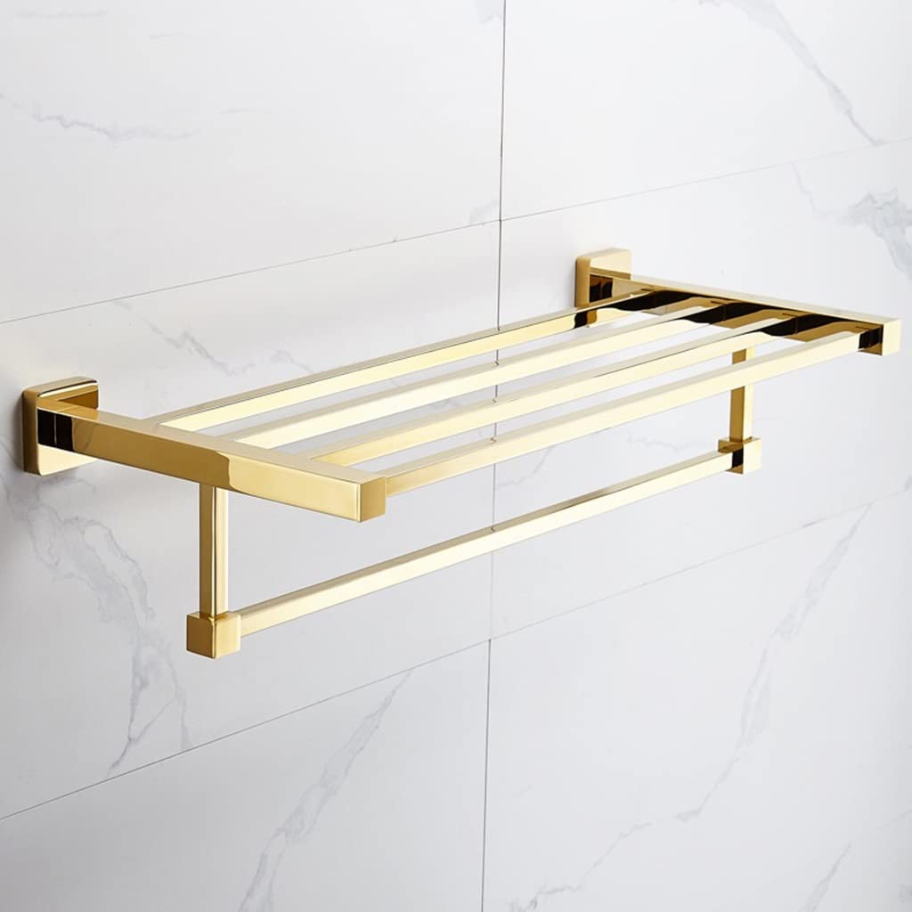 Porte-serviettes nordique tout en cuivre pour salle de bain chic