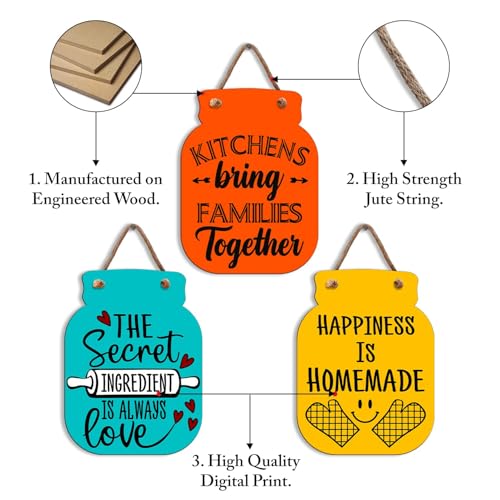 Image of Zesta Wooden Wall Hanging Decorative Items /Hanging Home Wall Decor Items /MDF Decoration Items for Home /Cute Wall Art For Living Room /Home Decor Items Living Room (JAR-08)