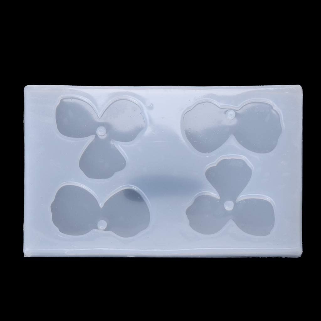 Maxtonser Flower Petal Silicone Mold with Hole Resin Pendant Craft for Craft Keychain Necklace Projects Earrings Charms