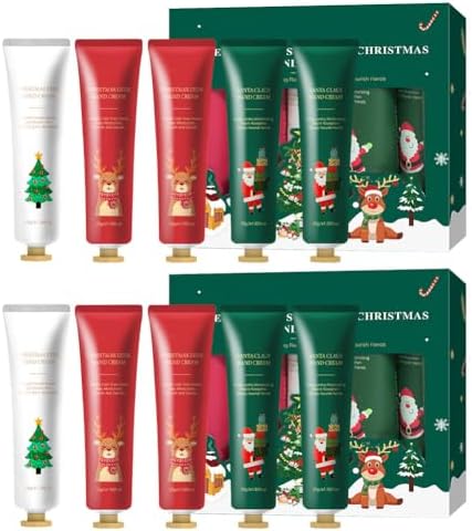 Wenrny Christmas Hand Cream Gift Set for Women, 10 Pack Mini Hand Lotion Stocking Stuffers, Moisturizing Travel Size Bulk Hand Lotion for Dry Cracked Hands, Winter Hand Care Cream