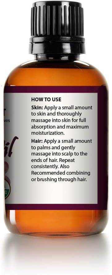 USDA Certified Organic GRAPESEED Oil Anti-Aging MOISTURIZER - Facial Cleanser | Unrefined, Cold Pressed | Essential to Reduce Skin Wrinkles and Stretch Marks | Dandruff Remover - Image 3