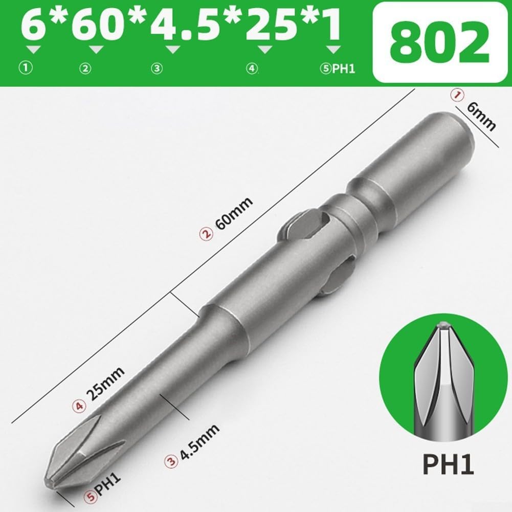 Magnetic Screwdriver Bit Electric Screwdriver Bit with Magnetic Cross Screwdriver 6 Handles 60X4.5Xph1 Screw Driver,Portable Screwdriver Set,Desarmador