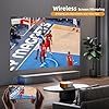 Proiettore PVO WiFi Film Portatile, Schermo del Telefono può Essere Specchiato al Proiettore in Modalità Wireless o Tramite Cavo Dati, Compatibile con Phone/Tablet/Laptop/TV Stick/USB (YG300ProMax)