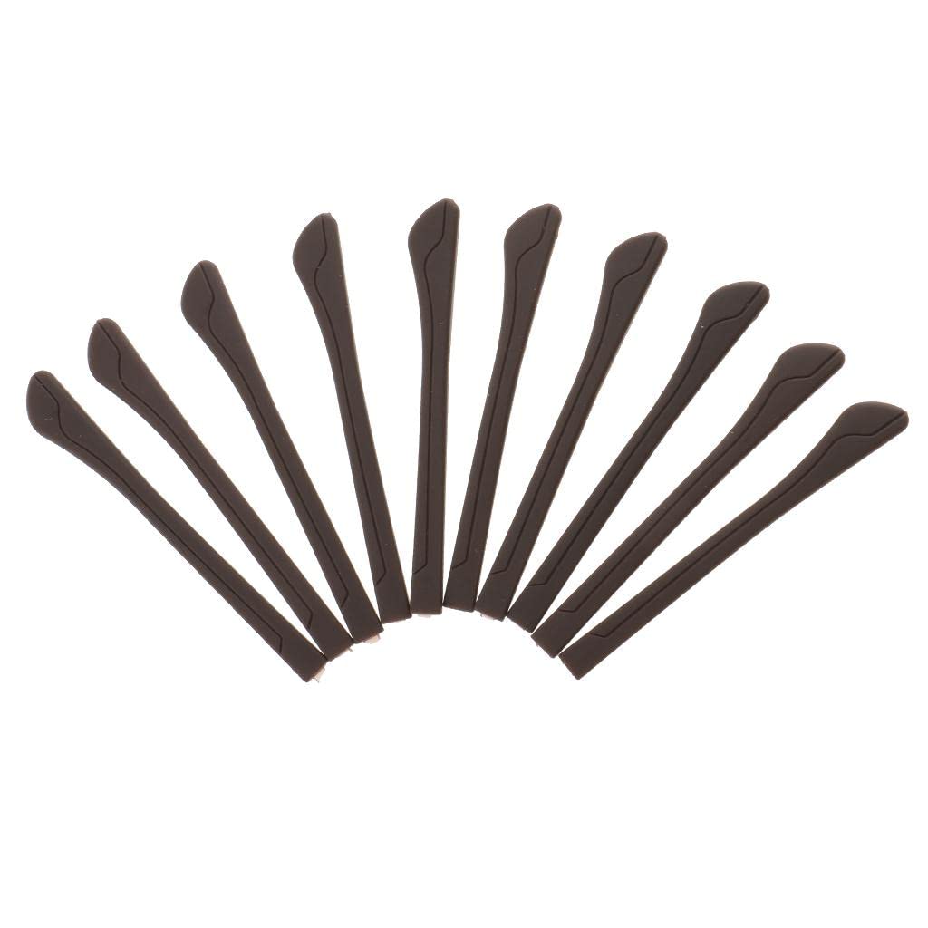 JAZZY PEARLS 10 Pieces Eyeglasses Temple End Tips Ear Sock Tubes Replacement Repair Brown-image-20