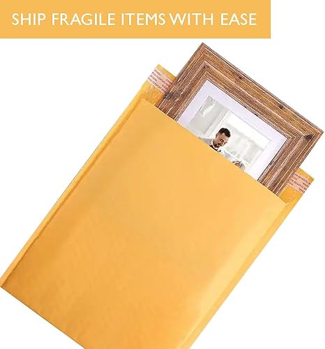 Miniatura 3 de Sobres acolchados de burbujas de papel kraft de 6 x 9 pulgadas, 6 x 9 pulgadas, sobres acolchados de burbujas de papel kraft #0 (25)