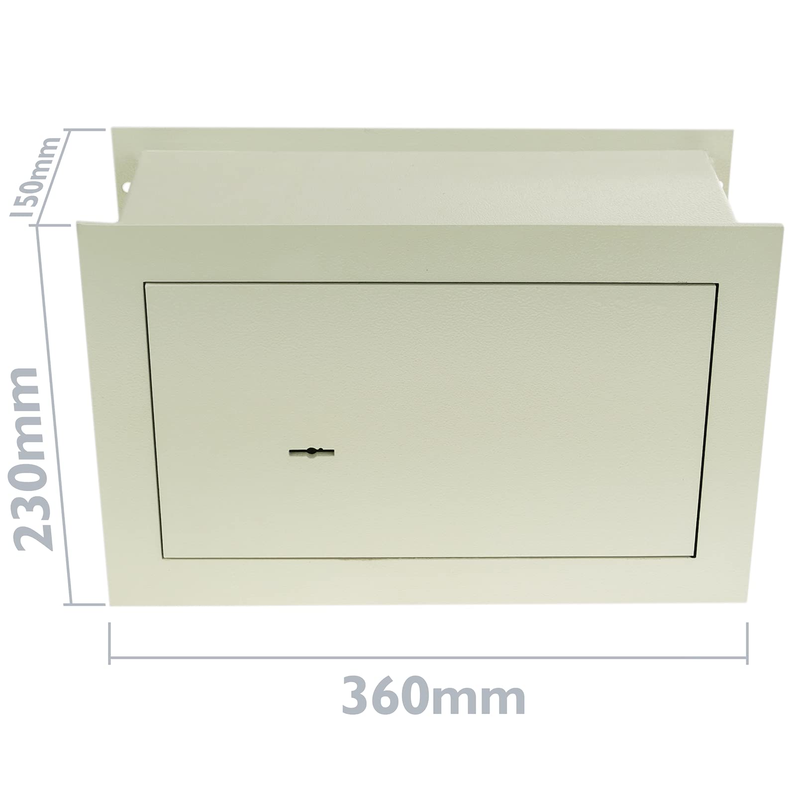 PrimeMatik - Caja Fuerte de Seguridad empotrada de Acero con Llaves 36x15x23cm Beige