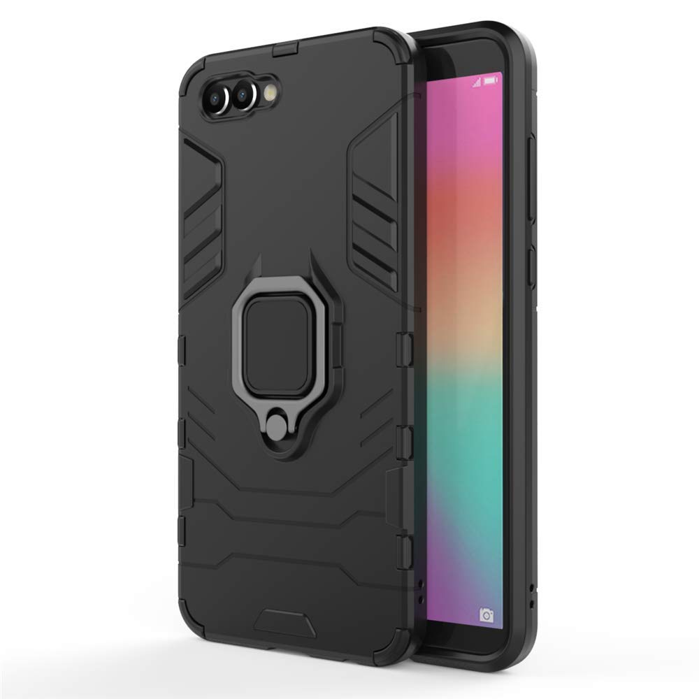 CHcase Huawei P40 Pro Funda, Anillo Metálico Sujeción Soporte Antichoque Rígido Caja (Funciona con el Montaje de Coche Magnético) Doble Capa Sólido Case Carcasa para Huawei P40 Pro -Black Plus Gray — view 62