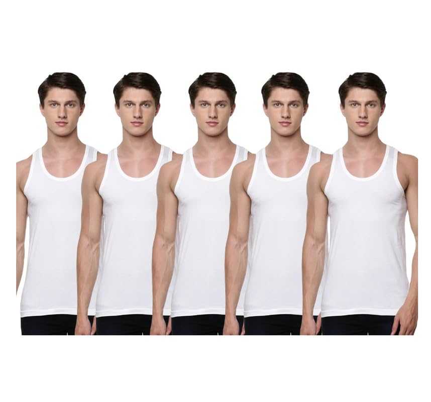 Image of INNERO Cotton Vest for Men | Classic Comfortable Sleeveless Men's Sando Vest Baniyan Ganji 100% Cotton