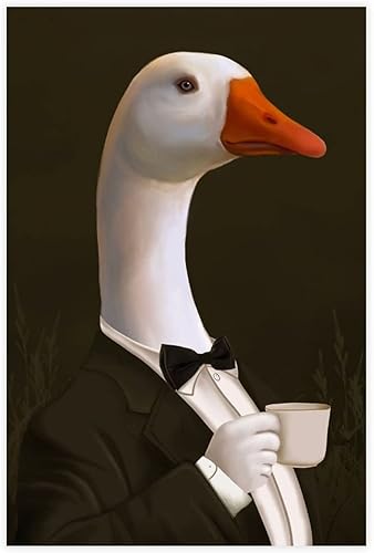 Miniatura 1 de XZHFB - Elegante póster de caballero con lienzo de café, pintura de póster, arte de pared, pinturas para sala de estar, dormitorio, estilo sin