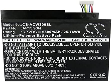 XSP Replacement Battery for Iconia Tab W3, Iconia Tab W3-810, ZEIV4 PN AP13G3N, KT.00203.005