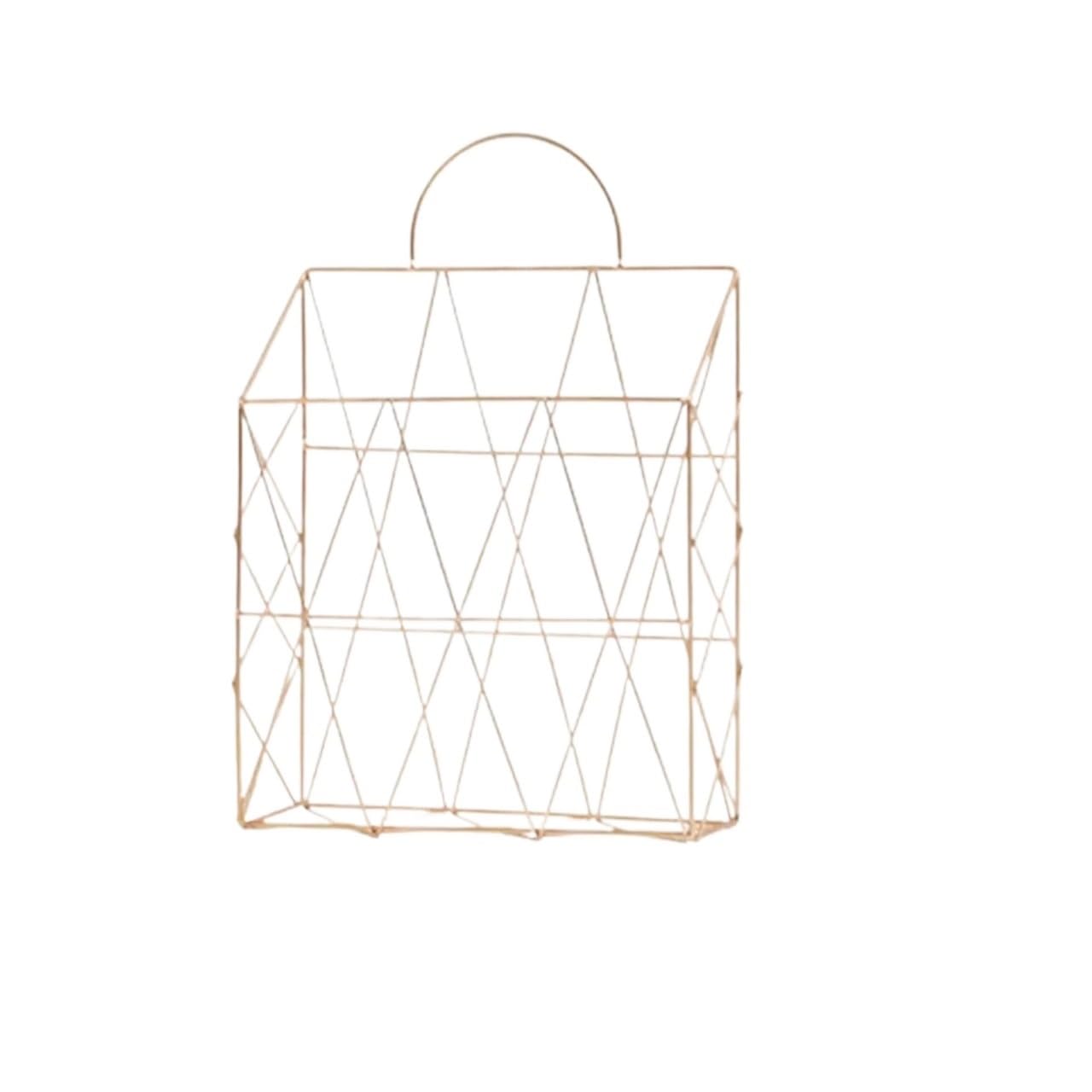 Wandordner Wandmontierter Zeitschriftensammler aus Eisen, Zeitungshalter, Aktenhalter, Bücherregal, wandmontierter/handgehaltener Zeitschriftenhalter(Gold)