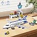 WinGift 886 Pcs City Airport Passenger Terminal Building Set, 6 IN 1 Airplane Building Blocks Toy, STEM Aircraft Bricks with Shuttle Bus,Luggage Cart,Planes Model Toys Gifts for Adults Boys Ages 6-12+