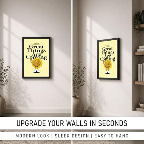 Image of CodersParadise inchGreat Things Are Coming Framed Wall Poster(12x18 Inch)|Motivational Quote Wall Art| Success Mindset & Positive Thinking Decor|Ready-to-Hang Frame for Office, Workspace, Bedroom & Home