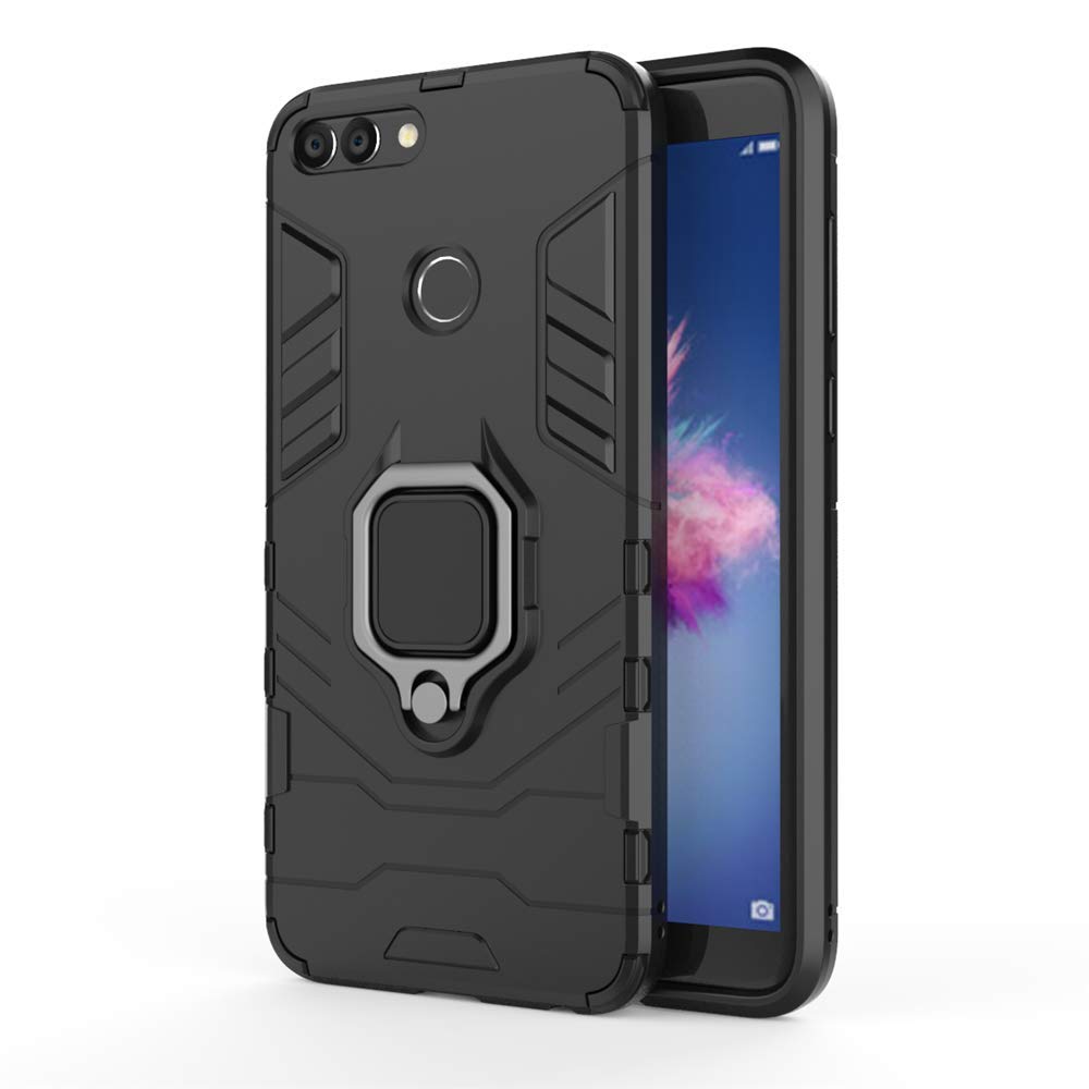 CHcase Huawei P40 Pro Funda, Anillo Metálico Sujeción Soporte Antichoque Rígido Caja (Funciona con el Montaje de Coche Magnético) Doble Capa Sólido Case Carcasa para Huawei P40 Pro -Black Plus Gray — view 22