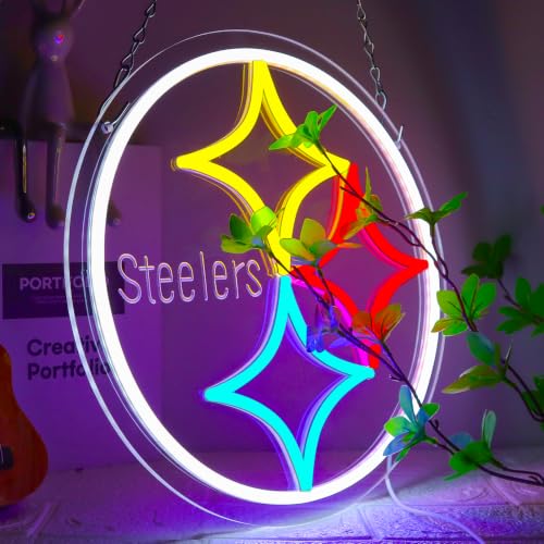 Image of Football Neon Sign for Bedroom Man Cave Party Bar Background Decoration,LED Neon for Parties, Bars, Dorms, Game Room Decor ,Christmas Birthday Gift12.2 * 12.2inch