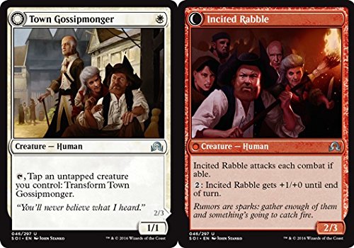 Magic The Gathering - Town Gossipmonger // Incited Rabble (046/297) - Shadows Over Innistrad