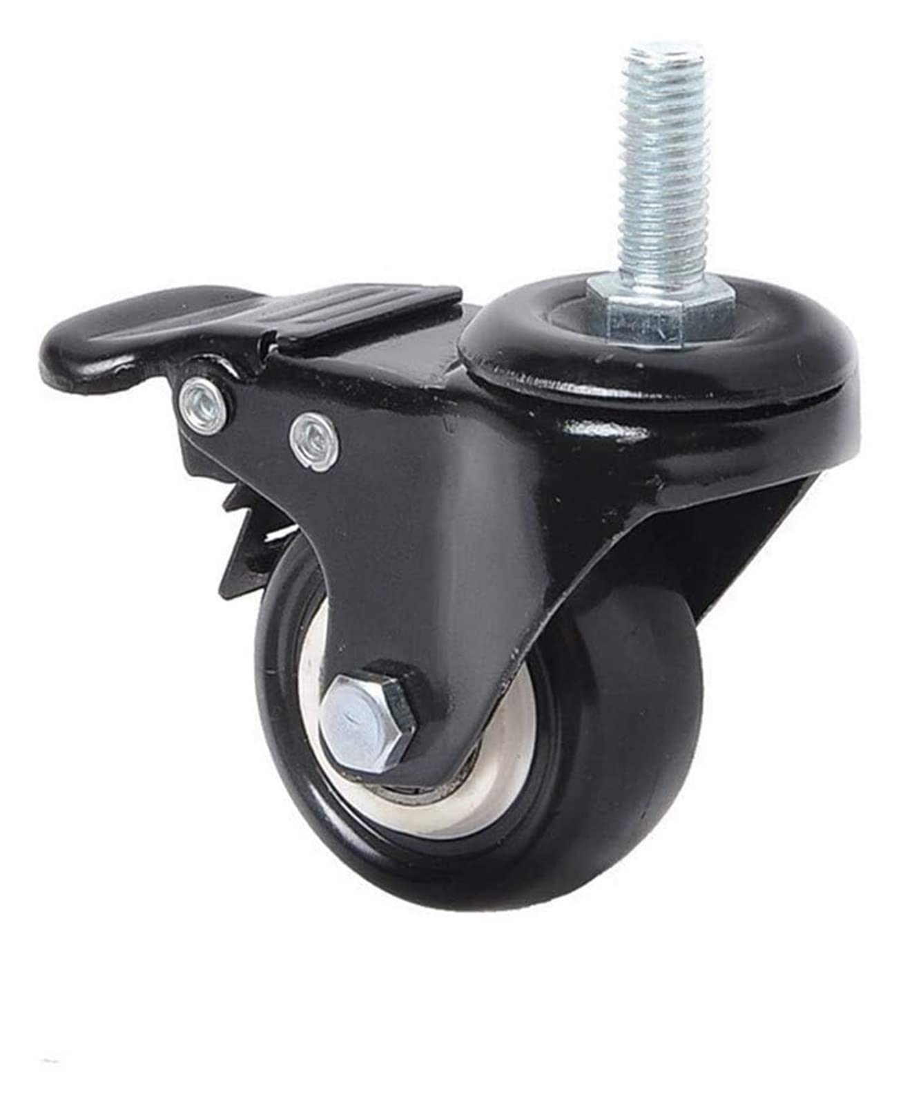Roulette pivotante de 1,5 pouce double roulement à billes pour quincaillerie de chariot x2