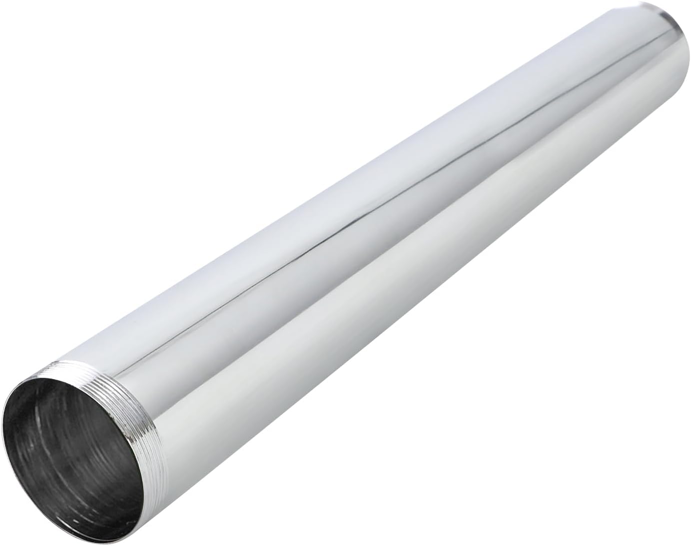 Highcraft 1-1/2” x 12” Threaded Tube 22-Gauge Chrome Plated Brass Tube for Bathroom Sink, Kitchen Sink, Utility Sink Tubular Drain Applications