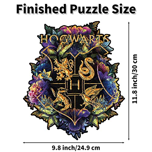 Wooden Puzzles For Adults, Badge Wooden Puzzle 200 Pieces Uniquely Irregular Animal Shaped Wooden Jigsaw Puzzles, Creative Gift For Teenagers And Adults, 9.8X11.8 Inch #TOP6