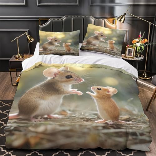 Housse de couette 3D souris hypoallergénique et durable - 2