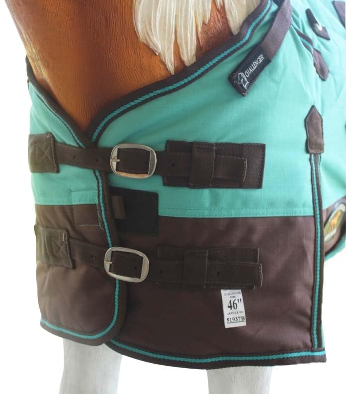 Image of Challenger 1200D Miniature Weanling Donkey Pony Horse Foal Winter Blanket Teal 51937B