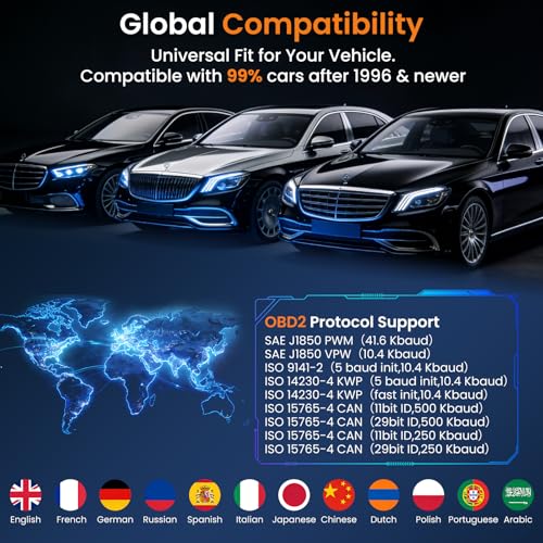 Escáner OBD2 para coche con diagnosis de emisiones EVAP y sensor de O2 7