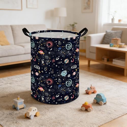 Image of Moon Laundry hamper,Kids Laundry Basket,Baby Nursery Hamper,Waterproof foldable laundry basket for boys and girls,toy storage box,Kid Room Decor(Moon)