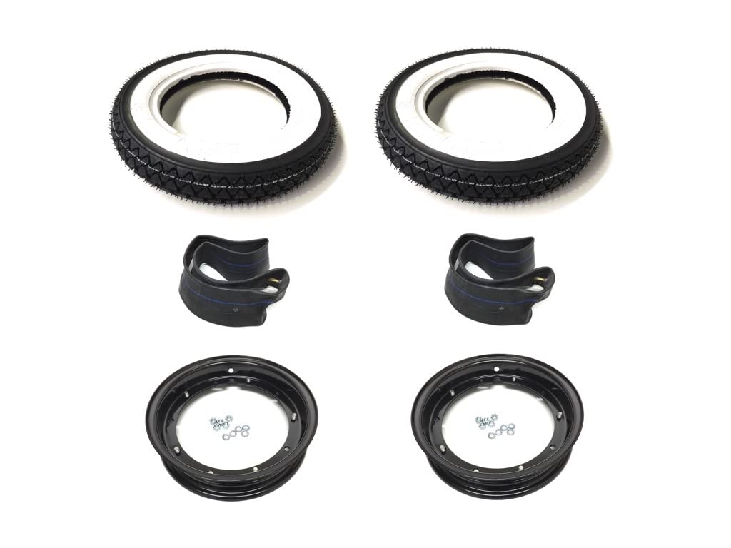 Weißwand Reifen Schlauch Set 2x Kenda K333 3.00-10 (3 X 10) 42J