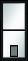 Larson 80" Pet Split Fullview Black 36x81 Inch Storm Door with Retractable Screen & Pet Door