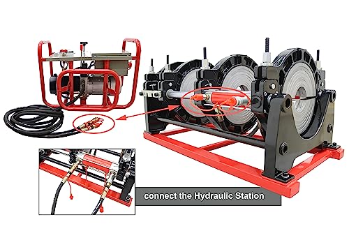 TECHTONGDA Electric Pipe Welding Machine Tube Butt Fusion Equipment for PE PP PB PVDF PPR 3.54-9.84inch(90-250mm) with Hydraulic Station