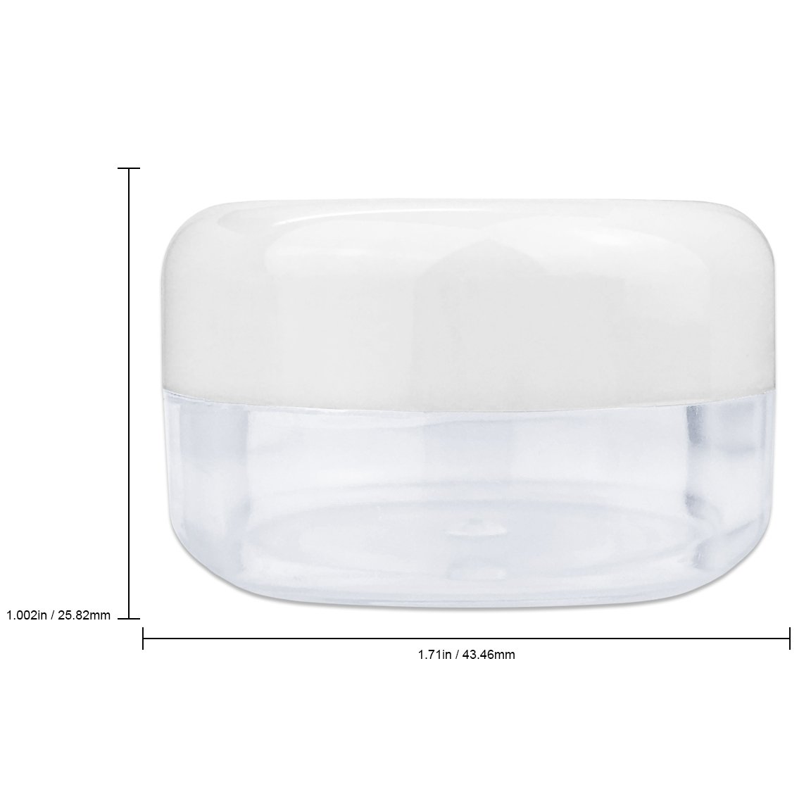 (Quantity: 120 Pieces) Beauticom 15G/15ML (0.5oz) Round Clear Jars with White Lids for Lotion, Creams, Toners, Lip Balms, Makeup Samples - BPA Free 1