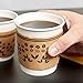 OCS Parts 50-Pack Disposable Coffee Cup Sleeves | One Size Fits All Eco-Friendly Kraft Paper Coffee Cup Sleeve Holder for 10-24 Ounce Coffee Cups