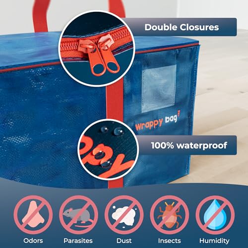 WRAPPYBAG Pack of 4 XXL Storage Bags, Large Size Bag for House Moves or Travel, Solid - Image 4
