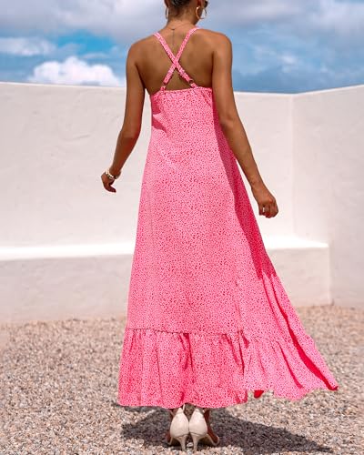 Image of NOLLSOM Casual Women's Summer Dresses 2025 Sundress Sleeveless Floral Boho Long Dresses Beach Vacation Clothes